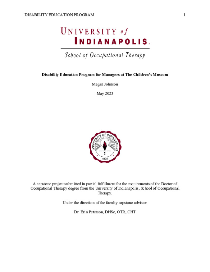 Disability Education Program for Managers at The Children’s Museum miniatura
